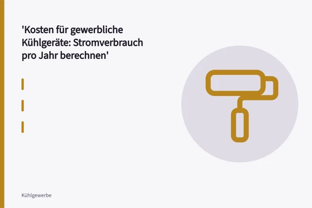 Gewerblicher Glastür-Kühlschrank und Tiefkühltruhe in Gastronomieküche. Kosten für gewerbliche Kühlgeräte: Stromverbrauch pro Jahr berechnen