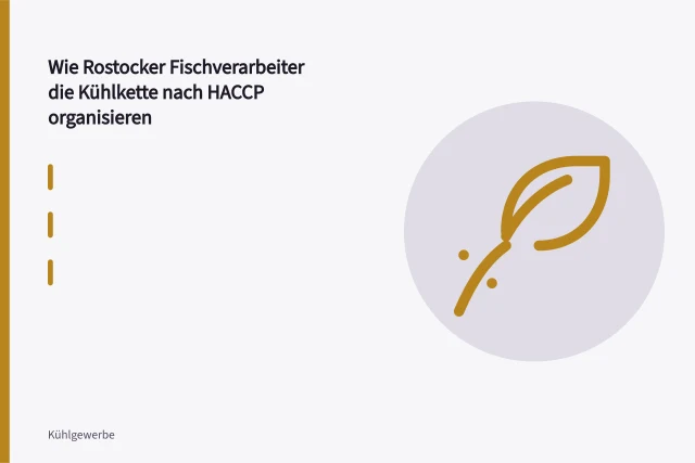 Frischer Fisch auf schmelzendem Eis in Edelstahlwanne mit Thermometer. Wie Rostocker Fischverarbeiter die Kühlkette nach HACCP organisieren