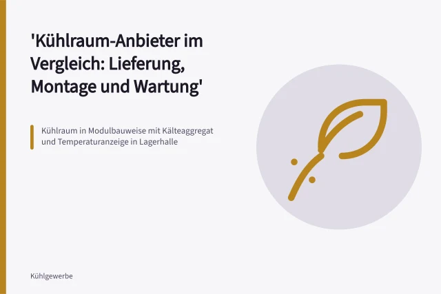 Kühlraum in Modulbauweise mit Kälteaggregat und Temperaturanzeige in Lagerhalle. Kühlraum-Anbieter im Vergleich: Lieferung, Montage und Wartung