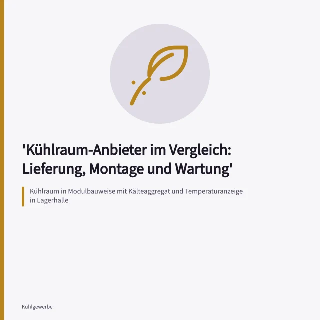 Kühlraum in Modulbauweise mit Kälteaggregat und Temperaturanzeige in Lagerhalle. Kühlraum-Anbieter im Vergleich: Lieferung, Montage und Wartung
