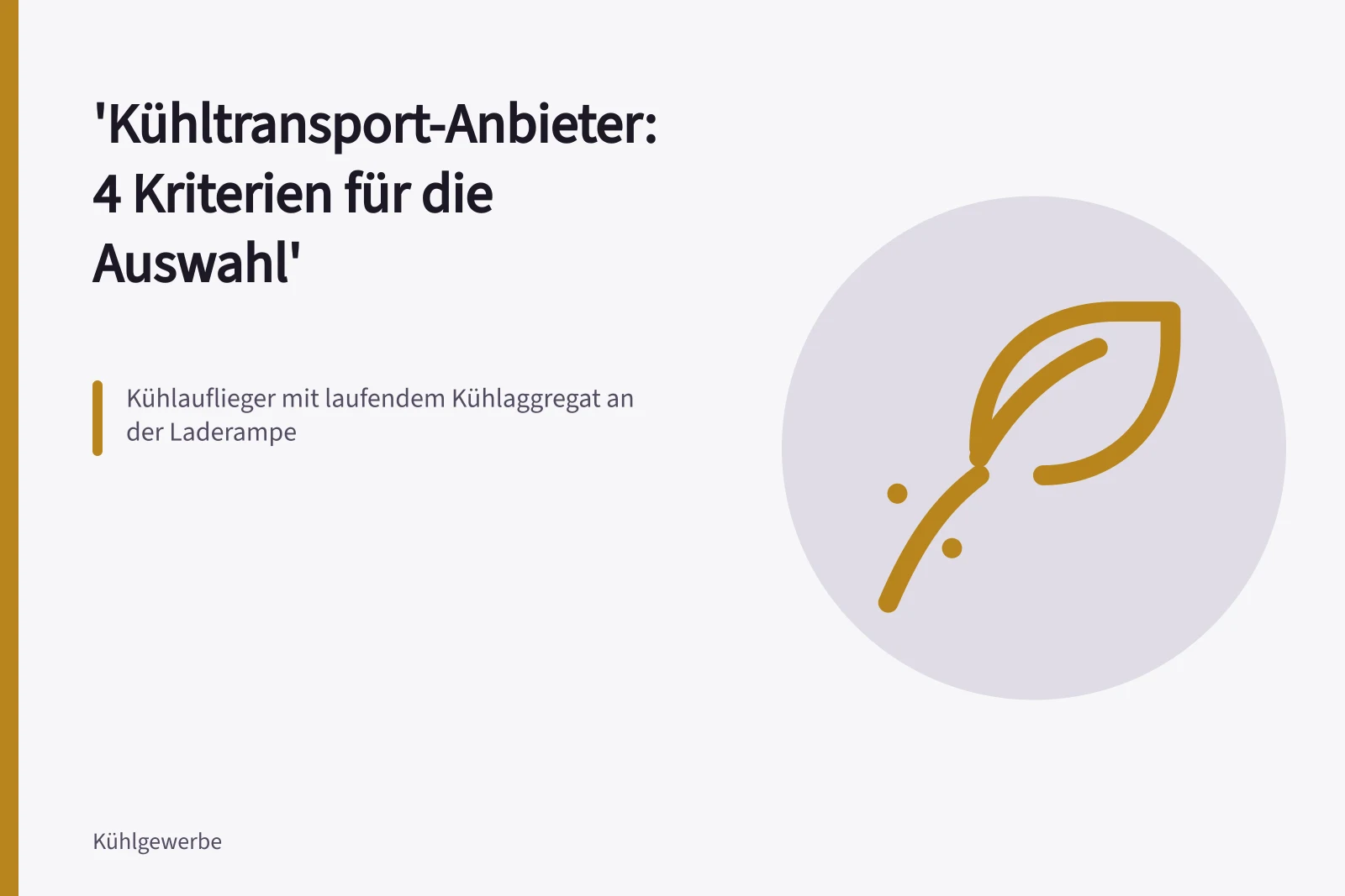 Kühlauflieger mit laufendem Kühlaggregat an der Laderampe