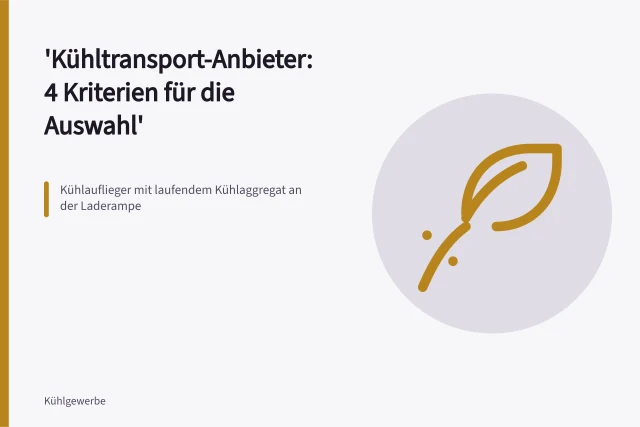 Kühlauflieger mit laufendem Kühlaggregat an der Laderampe. Kühltransport-Anbieter: 4 Kriterien für die Auswahl