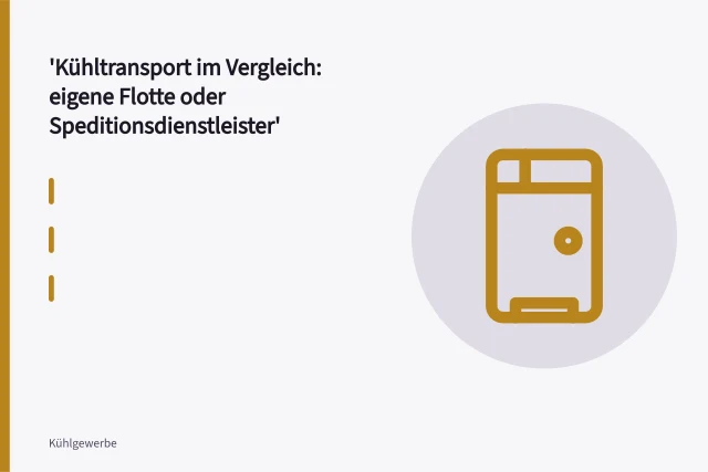 7,5-Tonnen-Kühlkofferfahrzeug mit Kühlaggregat auf dem Betriebshof. Kühltransport im Vergleich: eigene Flotte oder Speditionsdienstleister