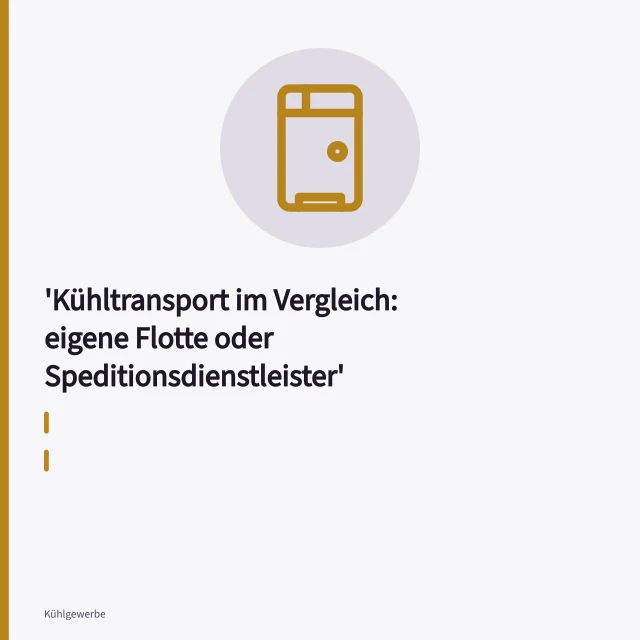 7,5-Tonnen-Kühlkofferfahrzeug mit Kühlaggregat auf dem Betriebshof. Kühltransport im Vergleich: eigene Flotte oder Speditionsdienstleister