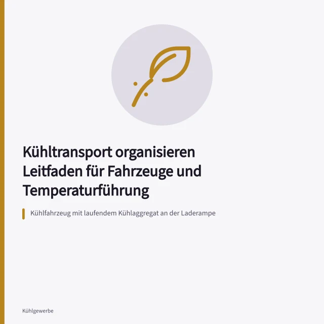 Kühlfahrzeug mit laufendem Kühlaggregat an der Laderampe. Kühltransport organisieren Leitfaden für Fahrzeuge und Temperaturführung